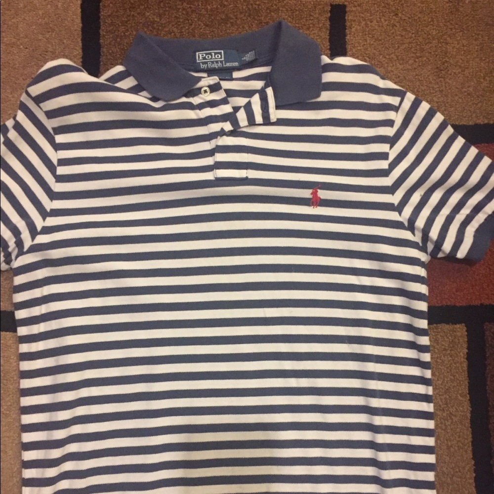 White striped Ralph Lauren polo